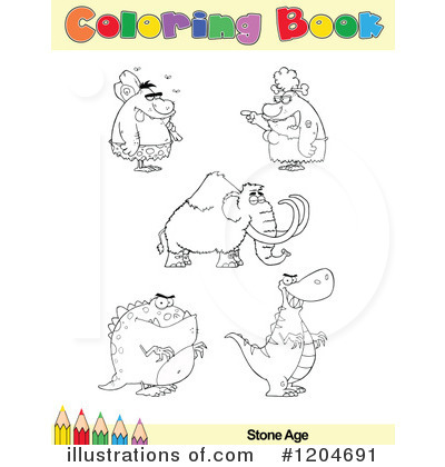 Royalty-Free (RF) Coloring Book Page Clipart Illustration by Hit Toon - Stock Sample #1204691