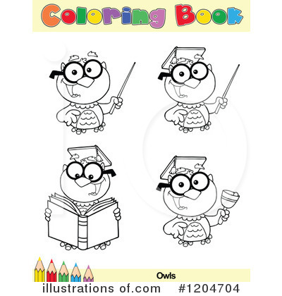 Royalty-Free (RF) Coloring Book Page Clipart Illustration by Hit Toon - Stock Sample #1204704