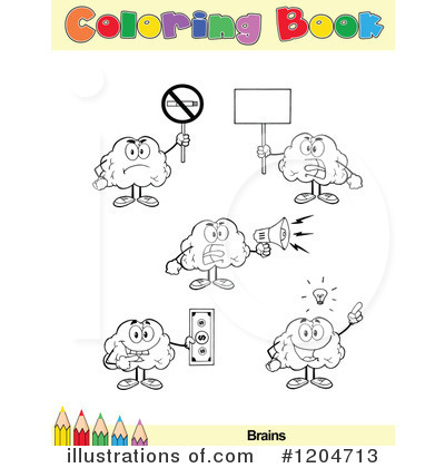 Royalty-Free (RF) Coloring Book Page Clipart Illustration by Hit Toon - Stock Sample #1204713