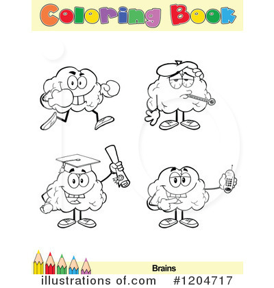 Royalty-Free (RF) Coloring Book Page Clipart Illustration by Hit Toon - Stock Sample #1204717