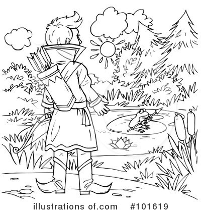 Royalty-Free (RF) Coloring Page Clipart Illustration by Alex Bannykh - Stock Sample #101619