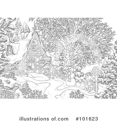 Royalty-Free (RF) Coloring Page Clipart Illustration by Alex Bannykh - Stock Sample #101623
