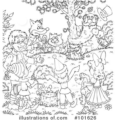 Royalty-Free (RF) Coloring Page Clipart Illustration by Alex Bannykh - Stock Sample #101626