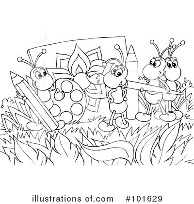 Royalty-Free (RF) Coloring Page Clipart Illustration by Alex Bannykh - Stock Sample #101629