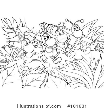 Royalty-Free (RF) Coloring Page Clipart Illustration by Alex Bannykh - Stock Sample #101631