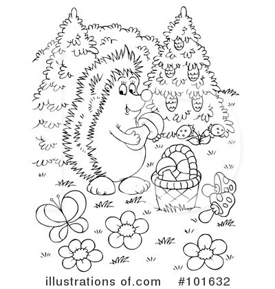 Royalty-Free (RF) Coloring Page Clipart Illustration by Alex Bannykh - Stock Sample #101632