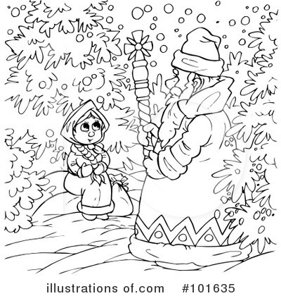 Royalty-Free (RF) Coloring Page Clipart Illustration by Alex Bannykh - Stock Sample #101635