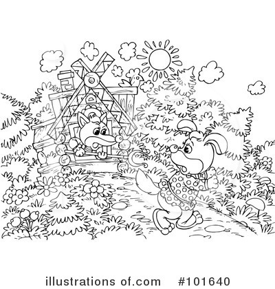 Royalty-Free (RF) Coloring Page Clipart Illustration by Alex Bannykh - Stock Sample #101640
