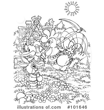 Royalty-Free (RF) Coloring Page Clipart Illustration by Alex Bannykh - Stock Sample #101646