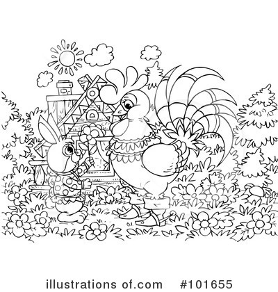 Royalty-Free (RF) Coloring Page Clipart Illustration by Alex Bannykh - Stock Sample #101655