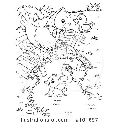 Royalty-Free (RF) Coloring Page Clipart Illustration by Alex Bannykh - Stock Sample #101657