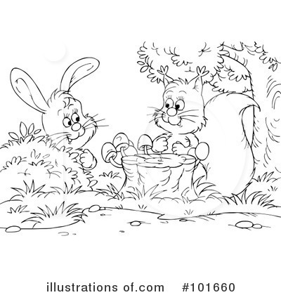 Royalty-Free (RF) Coloring Page Clipart Illustration by Alex Bannykh - Stock Sample #101660