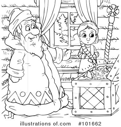 Royalty-Free (RF) Coloring Page Clipart Illustration by Alex Bannykh - Stock Sample #101662