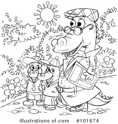 Royalty-Free (RF) Coloring Page Clipart Illustration by Alex Bannykh - Stock Sample #101674