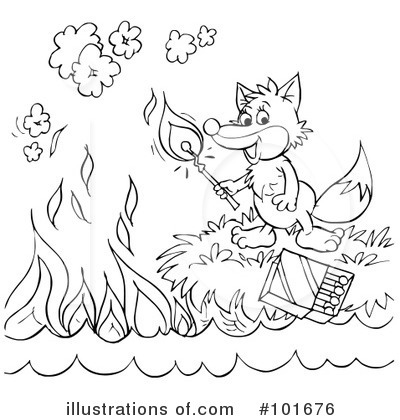 Royalty-Free (RF) Coloring Page Clipart Illustration by Alex Bannykh - Stock Sample #101676