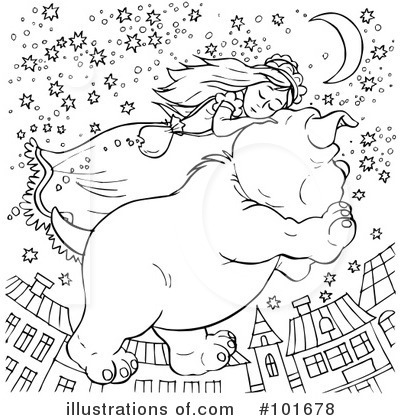 Royalty-Free (RF) Coloring Page Clipart Illustration by Alex Bannykh - Stock Sample #101678
