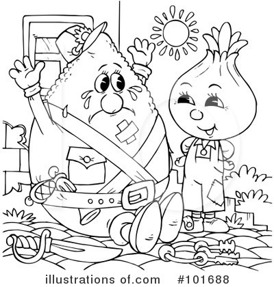 Royalty-Free (RF) Coloring Page Clipart Illustration by Alex Bannykh - Stock Sample #101688
