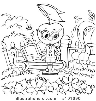 Royalty-Free (RF) Coloring Page Clipart Illustration by Alex Bannykh - Stock Sample #101690