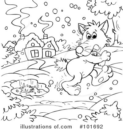 Royalty-Free (RF) Coloring Page Clipart Illustration by Alex Bannykh - Stock Sample #101692