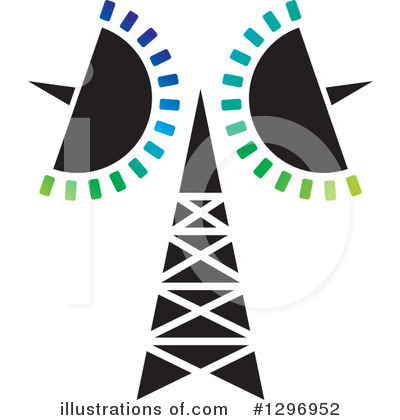 Royalty-Free (RF) Communications Tower Clipart Illustration by Lal Perera - Stock Sample #1296952