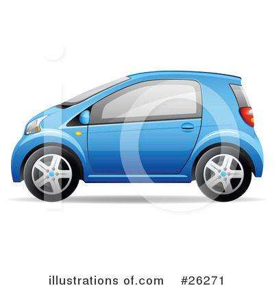 Royalty-Free (RF) Compact Car Clipart Illustration by beboy - Stock Sample #26271