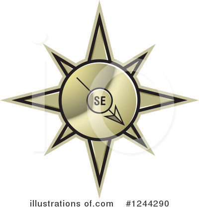Royalty-Free (RF) Compass Clipart Illustration by Lal Perera - Stock Sample #1244290