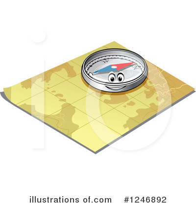 Royalty-Free (RF) Compass Clipart Illustration by Vector Tradition SM - Stock Sample #1246892