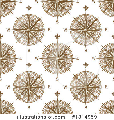 Royalty-Free (RF) Compass Clipart Illustration by Vector Tradition SM - Stock Sample #1314959