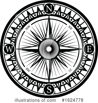 Royalty-Free (RF) Compass Clipart Illustration by Vector Tradition SM - Stock Sample #1624778