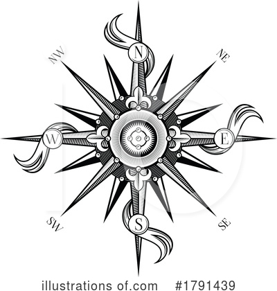 Compass Rose Clipart #1791439 by Vector Tradition SM