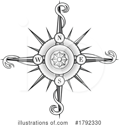 Royalty-Free (RF) Compass Clipart Illustration by Vector Tradition SM - Stock Sample #1792330