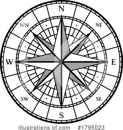 Compass Rose Clipart #1795023 by Vector Tradition SM