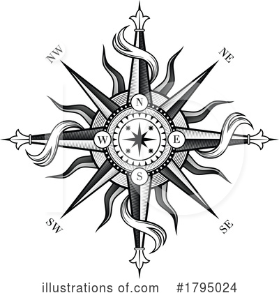 Royalty-Free (RF) Compass Clipart Illustration by Vector Tradition SM - Stock Sample #1795024