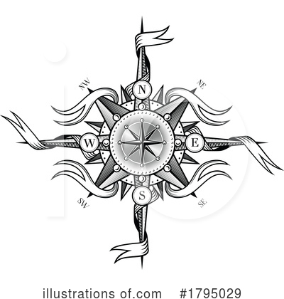Compass Rose Clipart #1795029 by Vector Tradition SM