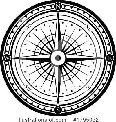 Compass Rose Clipart #1795032 by Vector Tradition SM