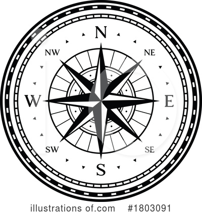 Compass Rose Clipart #1803091 by Vector Tradition SM