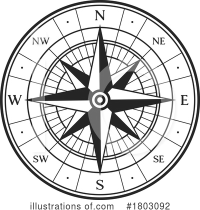 Compass Rose Clipart #1803092 by Vector Tradition SM
