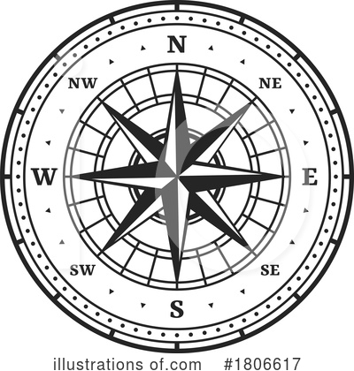 Royalty-Free (RF) Compass Clipart Illustration by Vector Tradition SM - Stock Sample #1806617