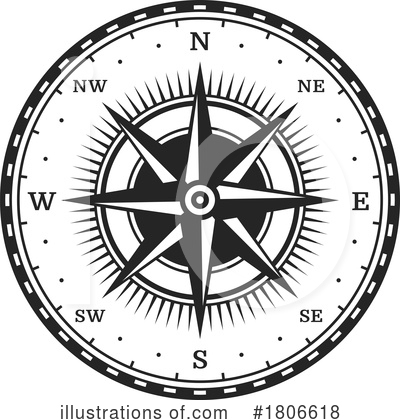 Compass Rose Clipart #1806618 by Vector Tradition SM