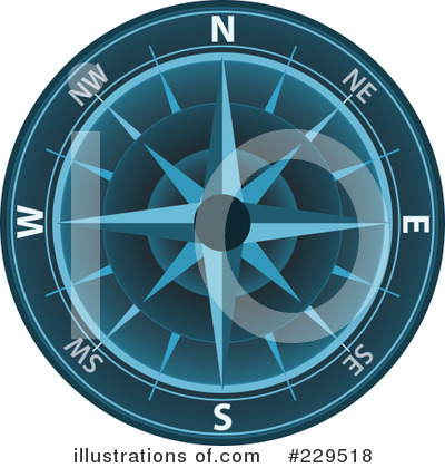 Royalty-Free (RF) Compass Clipart Illustration by Qiun - Stock Sample #229518