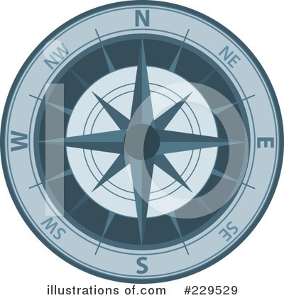 Royalty-Free (RF) Compass Clipart Illustration by Qiun - Stock Sample #229529