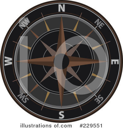 Royalty-Free (RF) Compass Clipart Illustration by Qiun - Stock Sample #229551