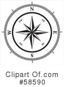 Compass Clipart #58590 by MilsiArt