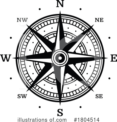 Royalty-Free (RF) Compass Rose Clipart Illustration by Vector Tradition SM - Stock Sample #1804514