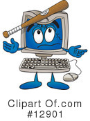 Computer Character Clipart #12901 by Mascot Junction