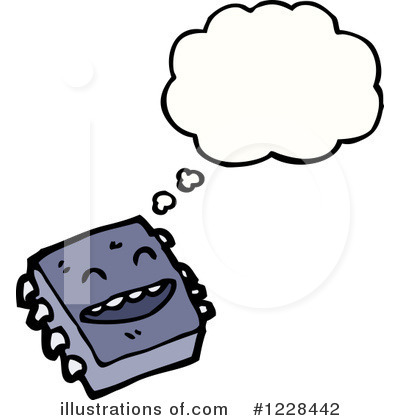 Royalty-Free (RF) Computer Chip Clipart Illustration by lineartestpilot - Stock Sample #1228442