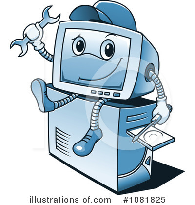 Royalty-Free (RF) Computer Clipart Illustration by Vector Tradition SM - Stock Sample #1081825