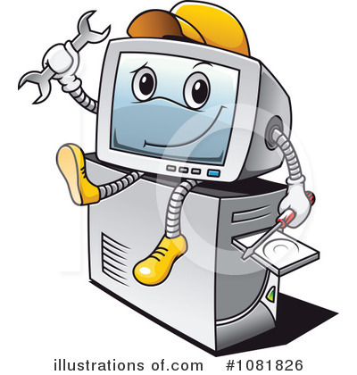 Royalty-Free (RF) Computer Clipart Illustration by Vector Tradition SM - Stock Sample #1081826