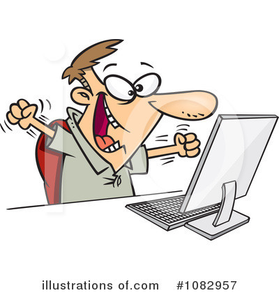 Royalty-Free (RF) Computer Clipart Illustration by toonaday - Stock Sample #1082957