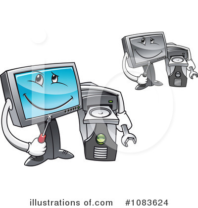 Royalty-Free (RF) Computer Clipart Illustration by Vector Tradition SM - Stock Sample #1083624